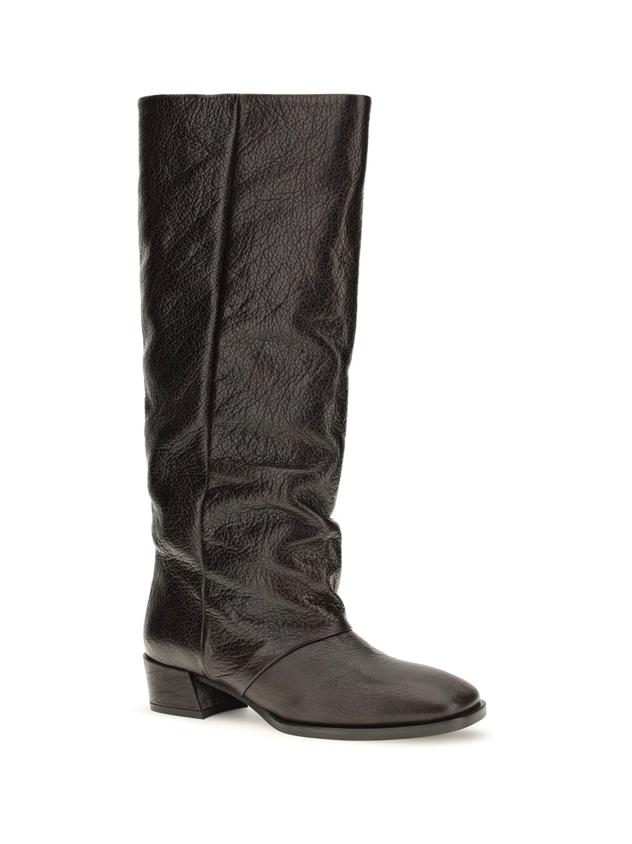 High Leather Boots Brown Upper: Calf