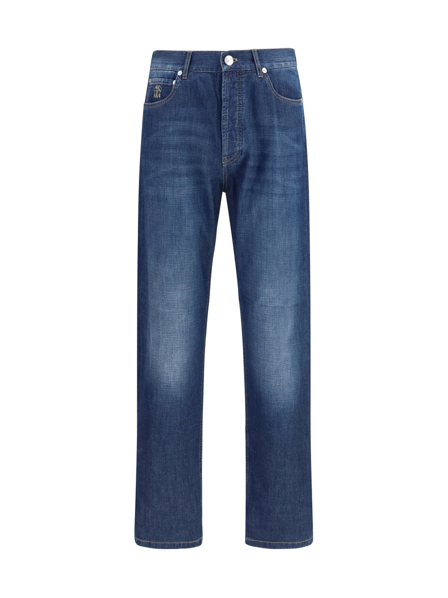 Lightweight Denim Pants, Dark Cotton Jean