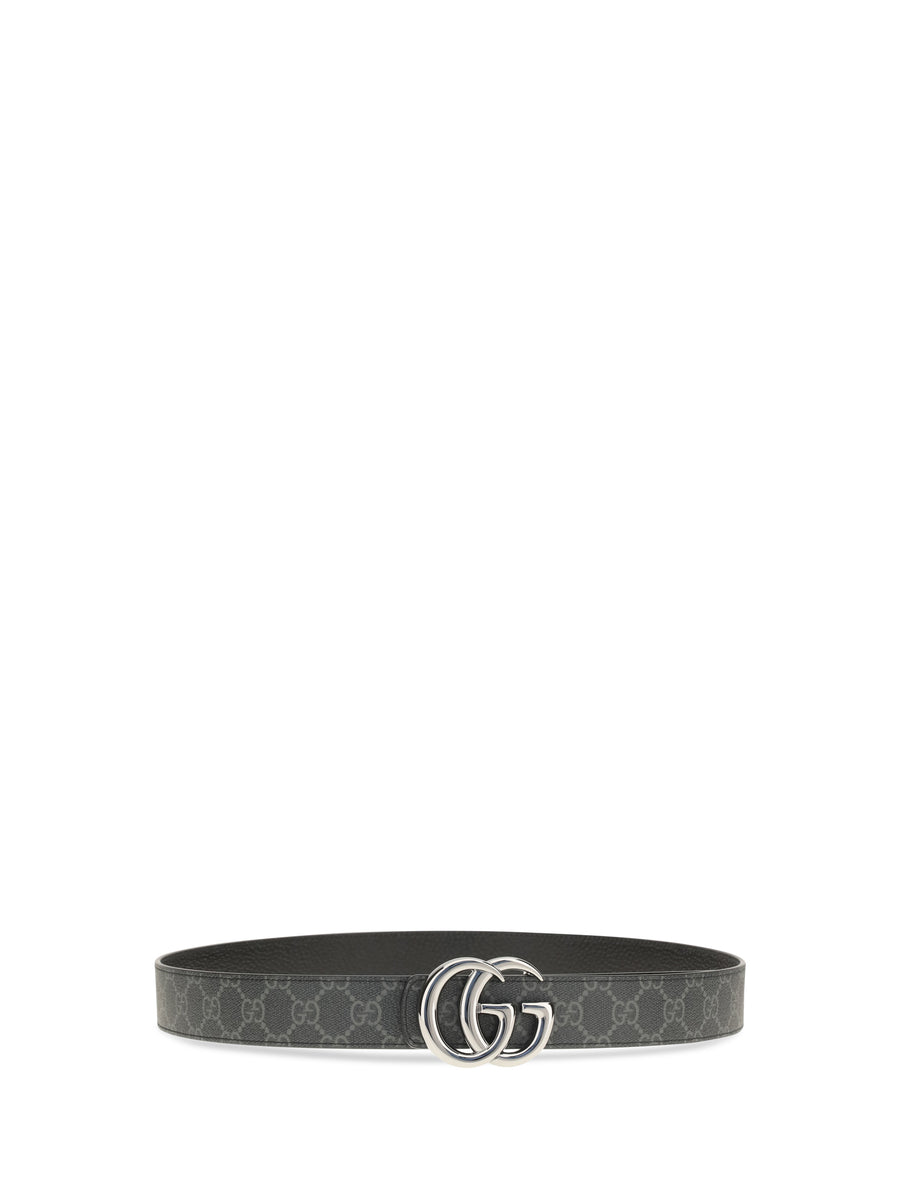 Belt Gg Marmont Black Leather Black/black Calf