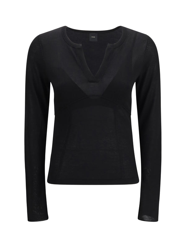 Pinko 57% Viscose; 43% Cotton blouse in black