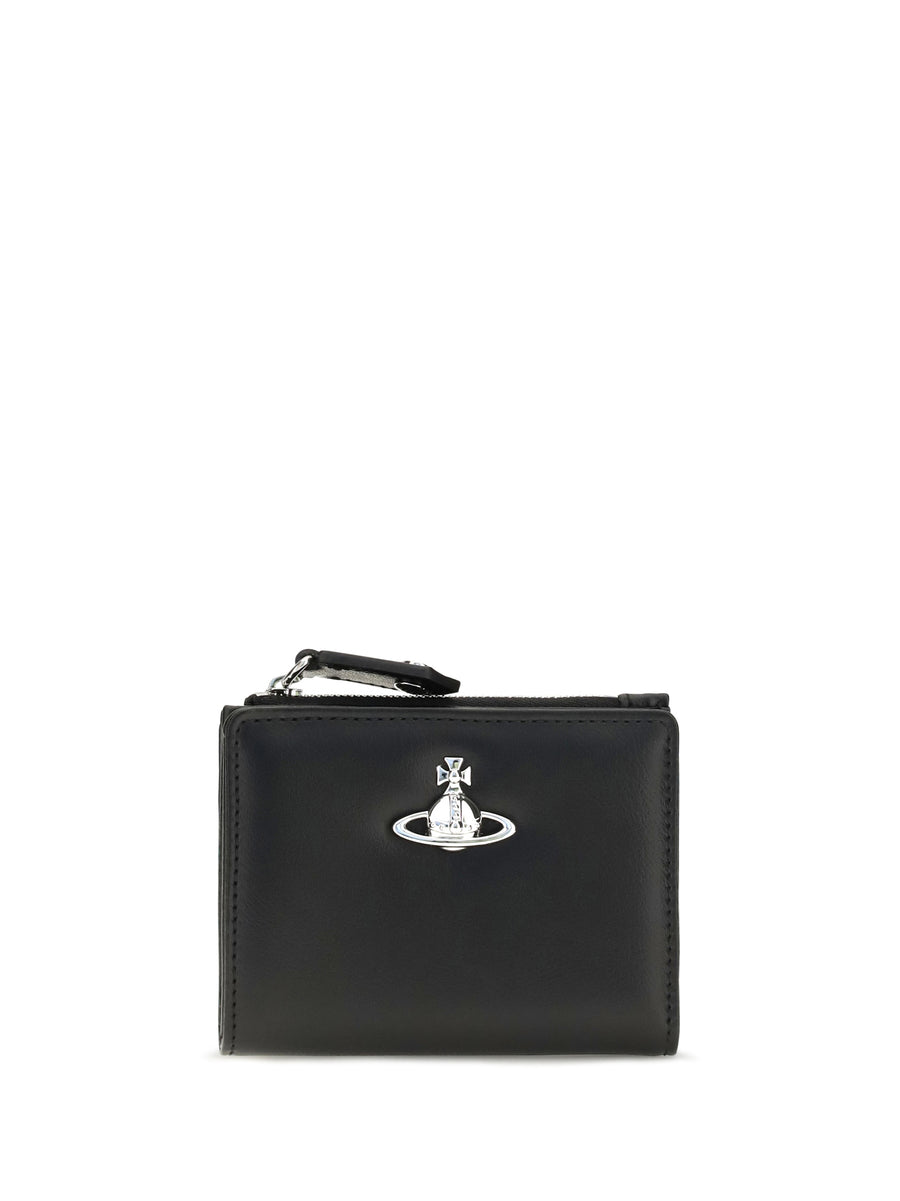 Slim Flap Leather Card Holder Black Calf Bos Taurus Wallet