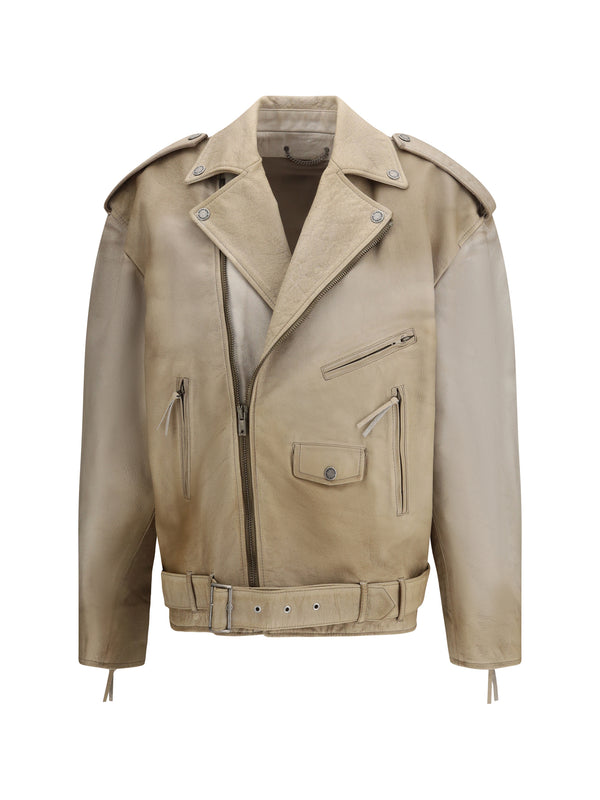 Golden Goose 100% Buffalo Leather jacket in beige