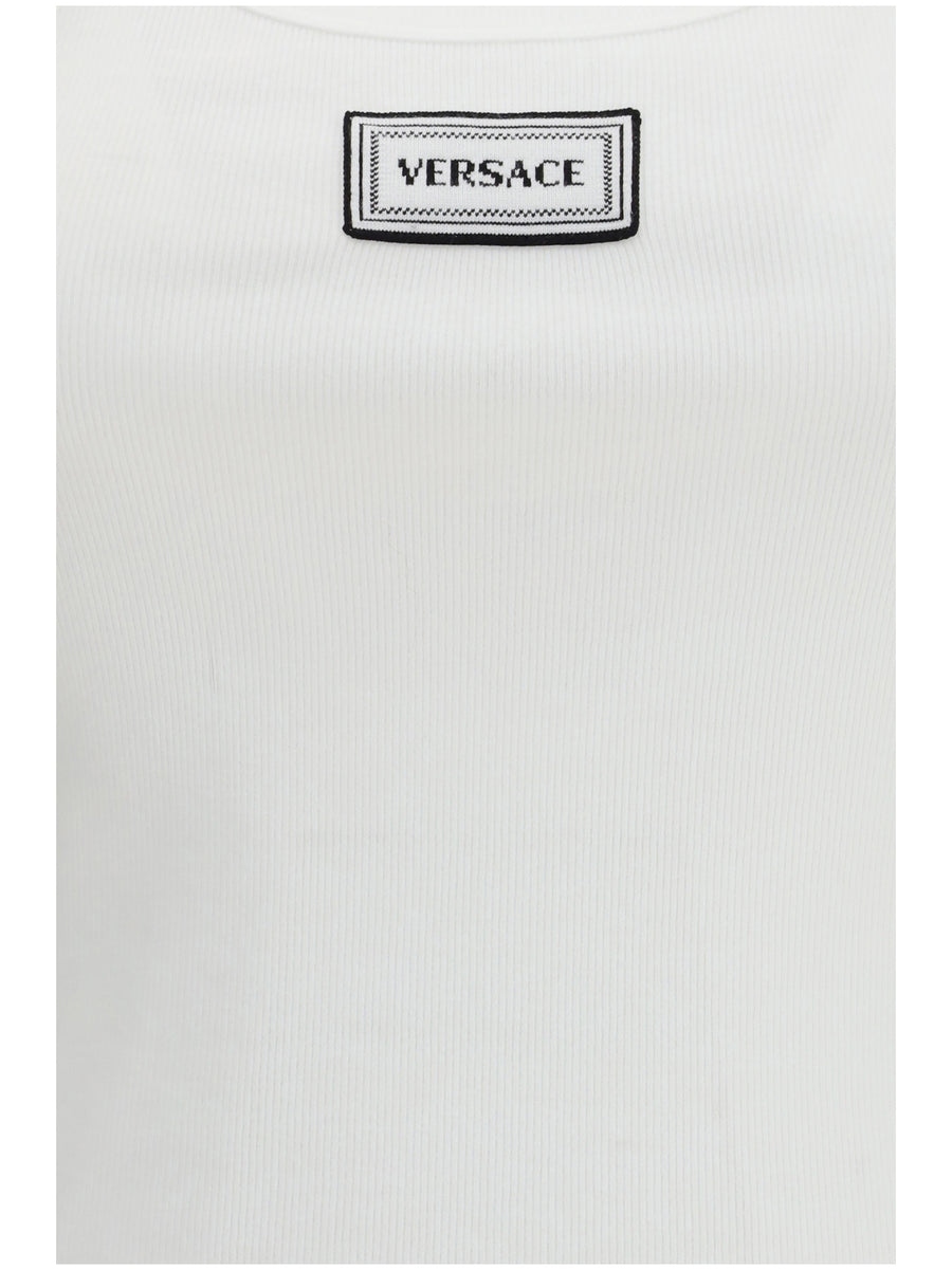 Tank Top Ribbed Cotton Optical White