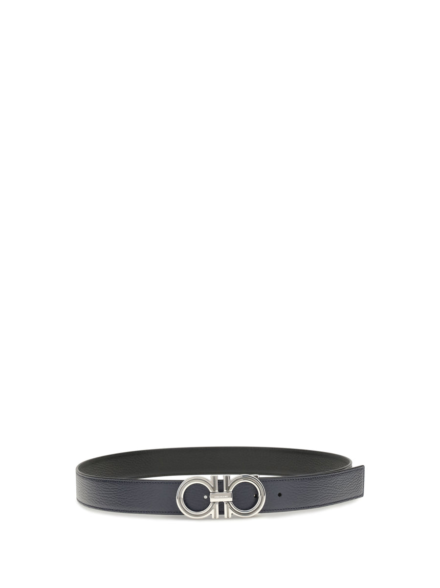 Leather Belt Reversible New Navy Calf