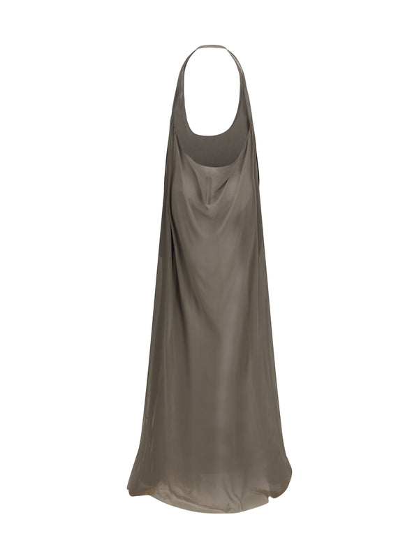 Dress Haltar Silk Georgette Dust