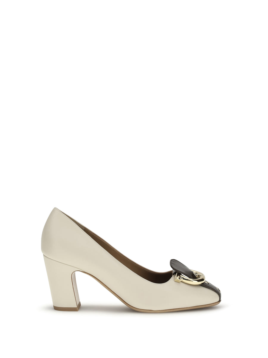 Ferragamo 100% calf leather (Bos Taurus) pump in beige
