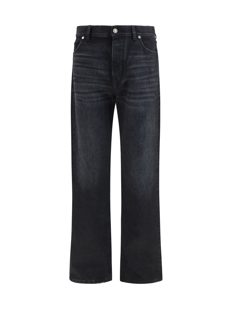 Long Jeans Nero Cotton