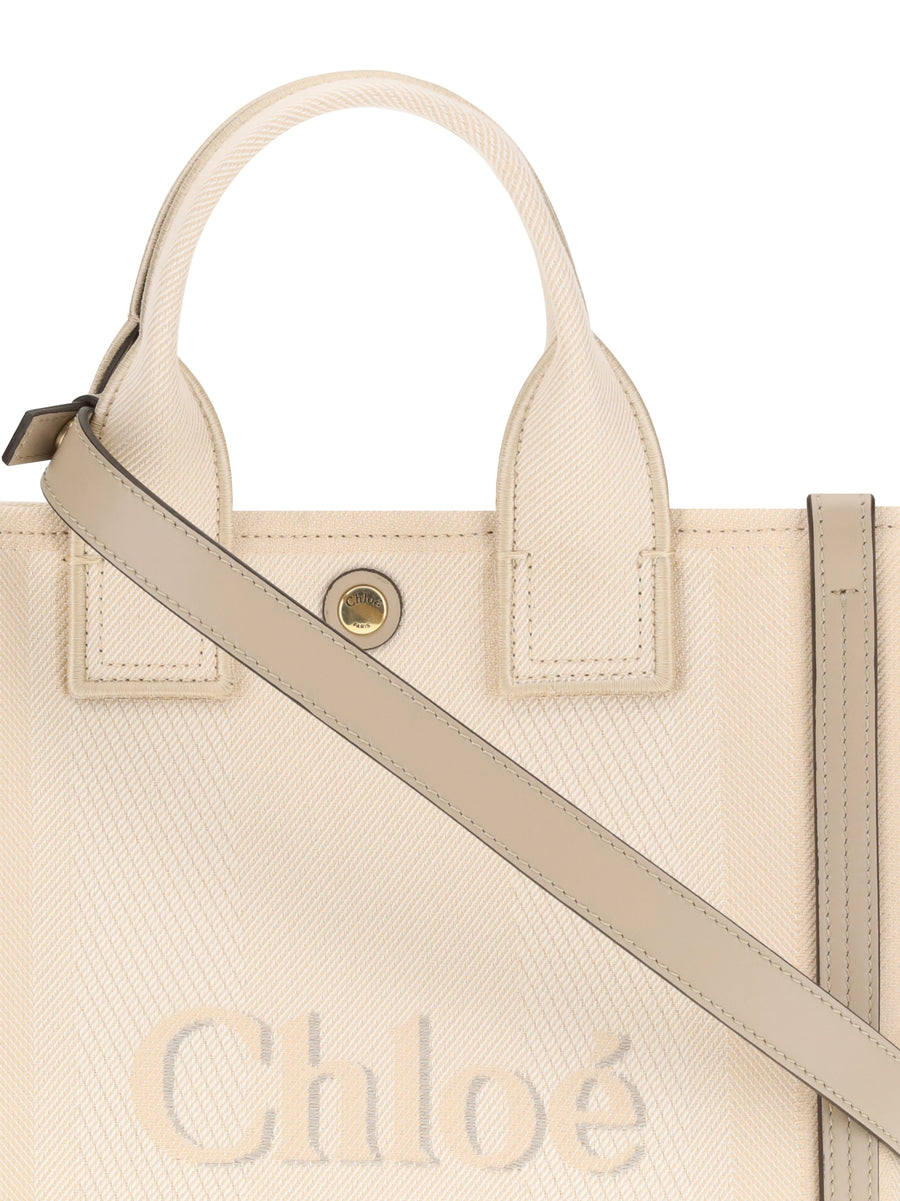Carry Tote Bag Blushy Beige Cotton Handbags