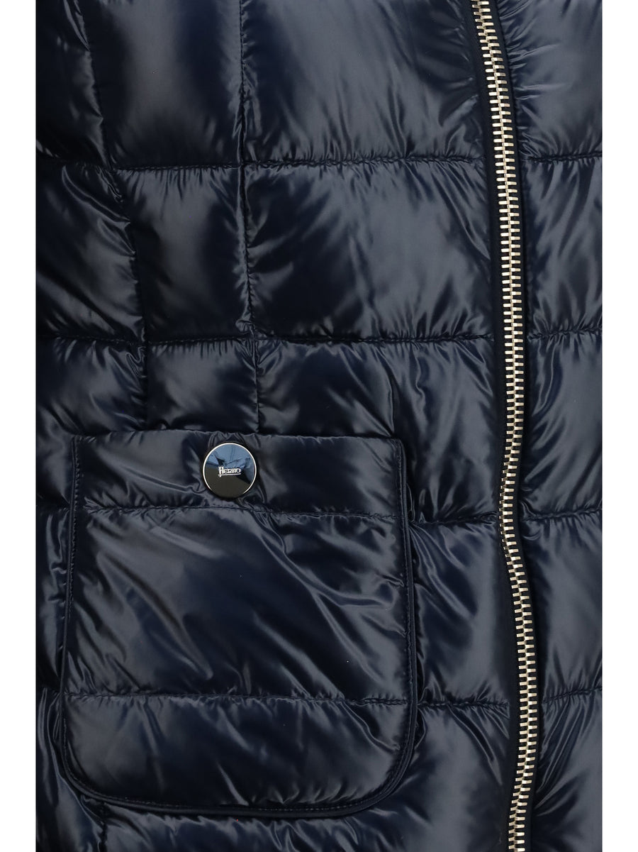 Down Jacket Maria Navy Blue Polyamide Puffer