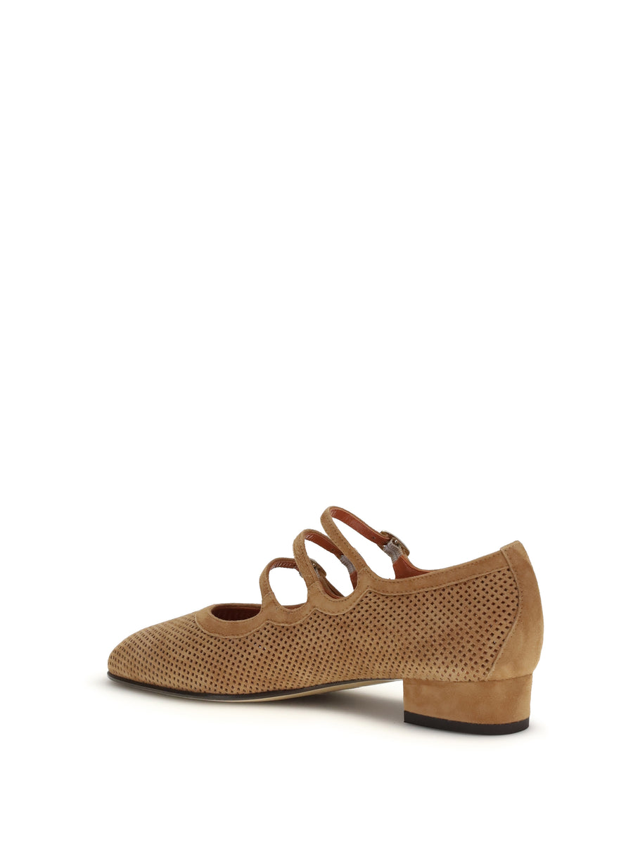 Ballerinas Ariana Tan Suede Calf Leather Pumps