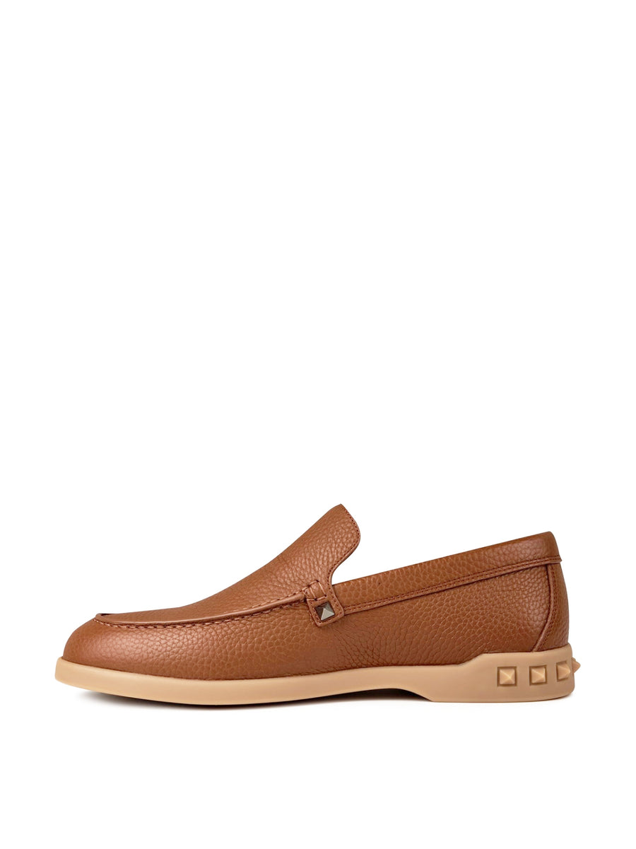 Valentino Leather upper loafer in brown