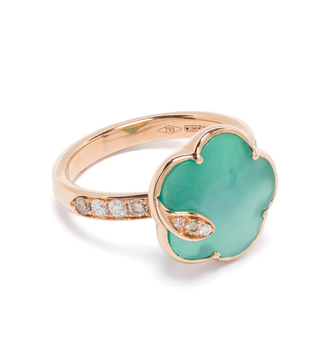 Pasquale Bruni 18kt rose gold ring in green