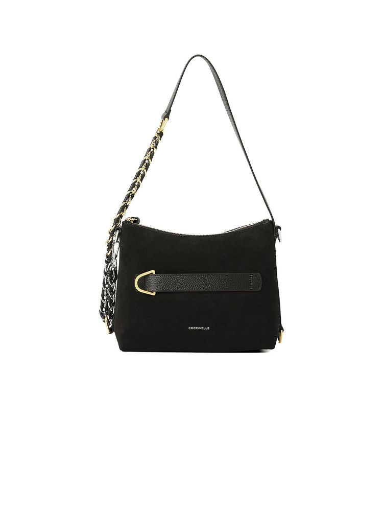 Coccinelle 100% Cow Leather shoulder bag in black