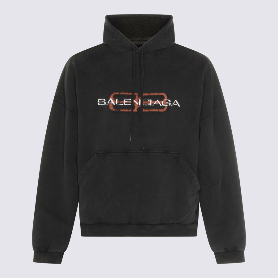 Balenciaga 100% Cotton hoodie in black