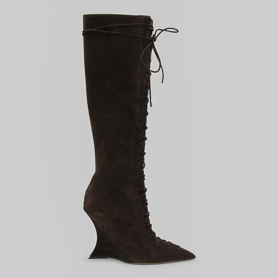 Paris Texas Upper: 100% calf; Lining: 100% goat; Sole: 100% calf boots in black