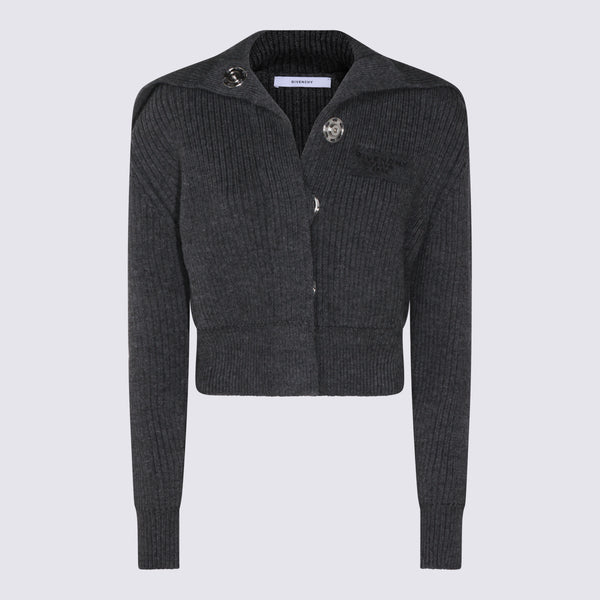 Givenchy 75% Wool cardigan in gray