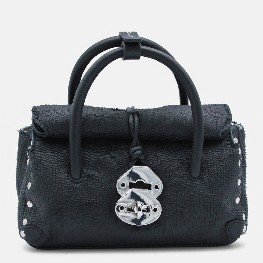Zanellato Leather top handle bag in black