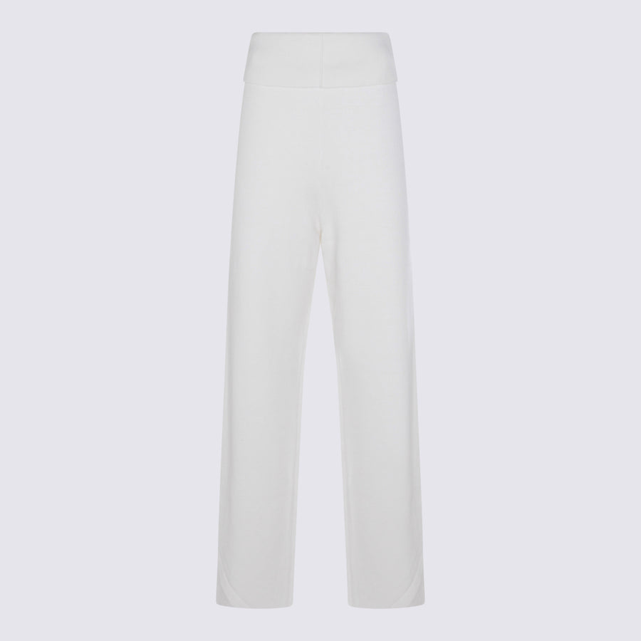 Aya Muse 95% cotton trousers in white