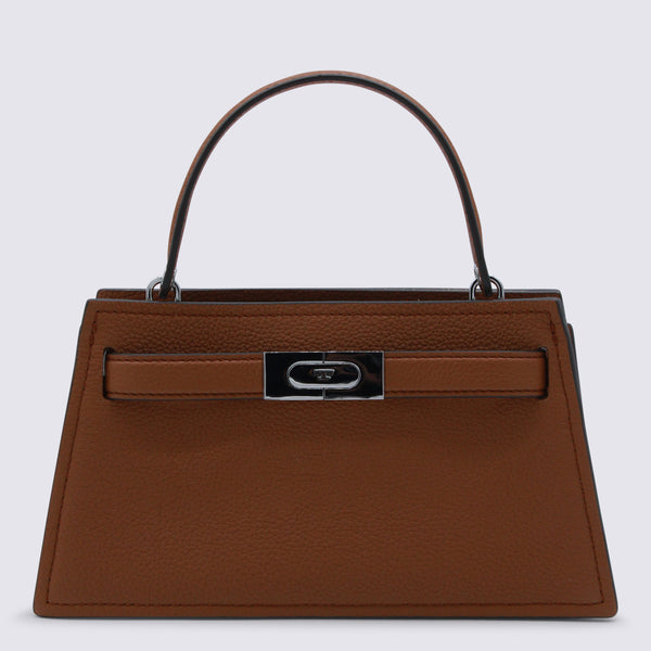 Tory Burch Leather top handle bag in brown