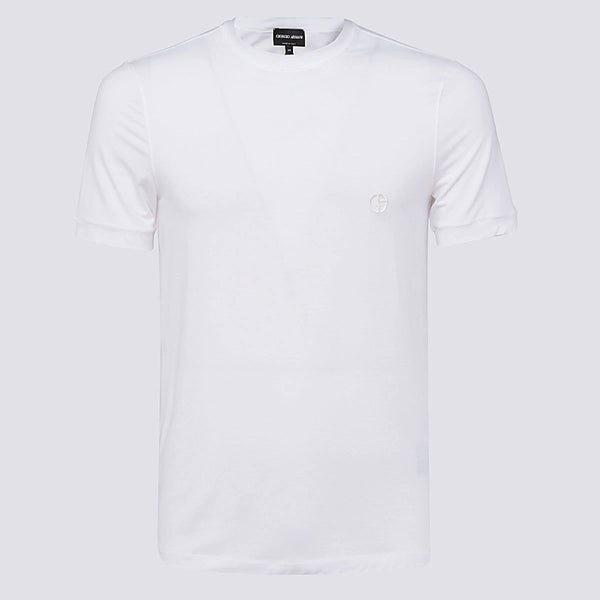 Giorgio Armani 90% Viscose t-shirt in white