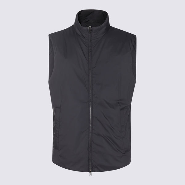 Herno 100% Polyamide coat in navy