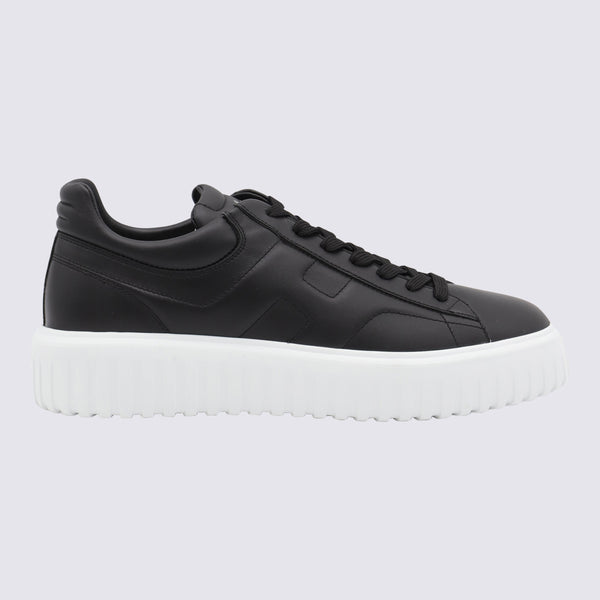 Hogan Leather upper sneakers in black