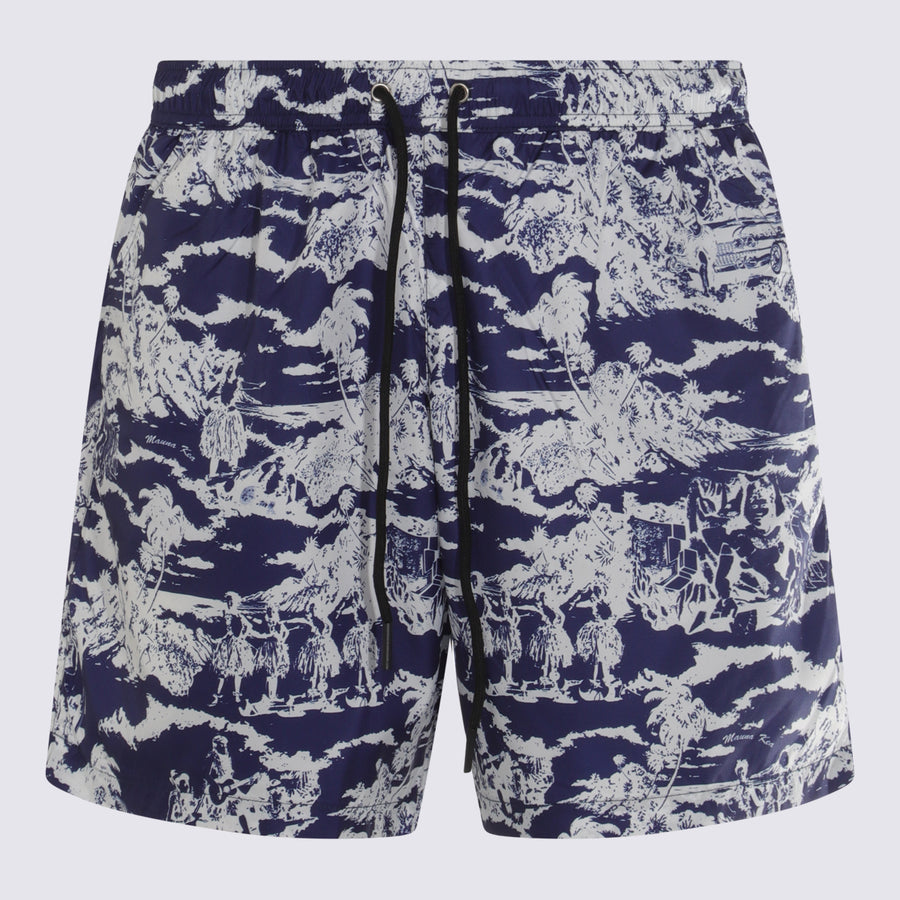 Maunakea 100% Polyester swim shorts in navy