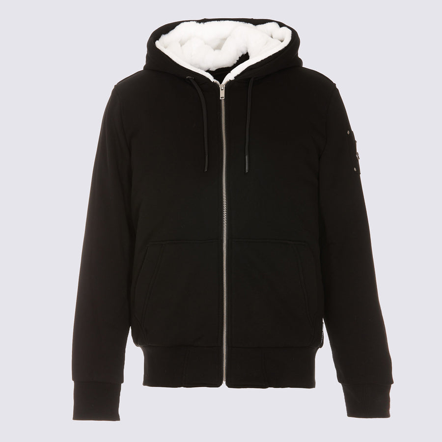 Moose Knuckles 75% Cotton hoodie in black