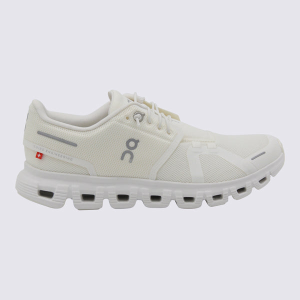 On Mesh and textile upper sneakers in white
