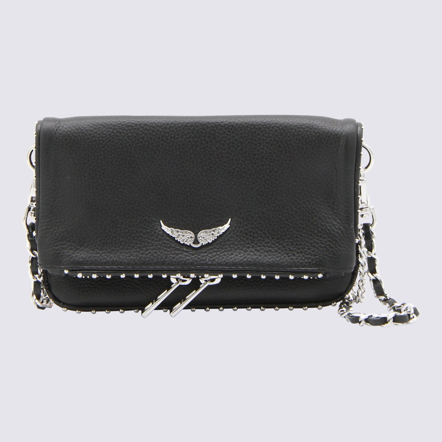 Zadig & Voltaire Leather shoulder bag in black