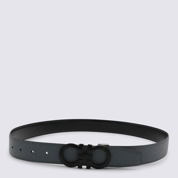 Ferragamo Leather belt in gray