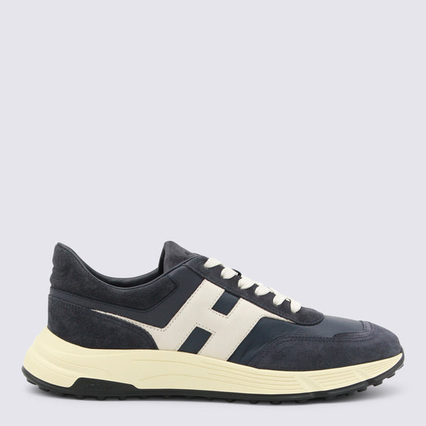 Hogan Suede and nylon upper sneaker in navy