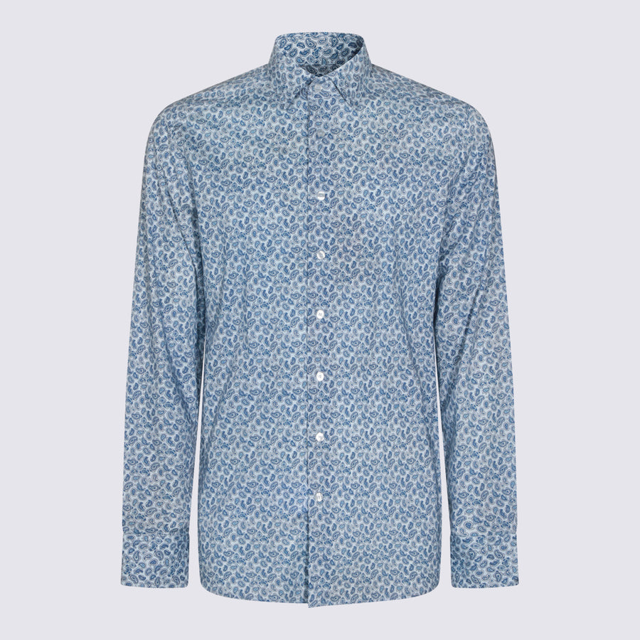 Etro 97% Cotton shirt in blue