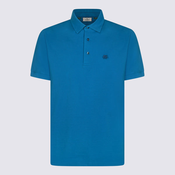 Etro 100% Cotton polo in blue