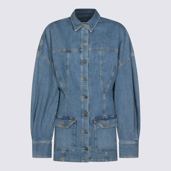 The Attico 98% Cotton jacket in blue