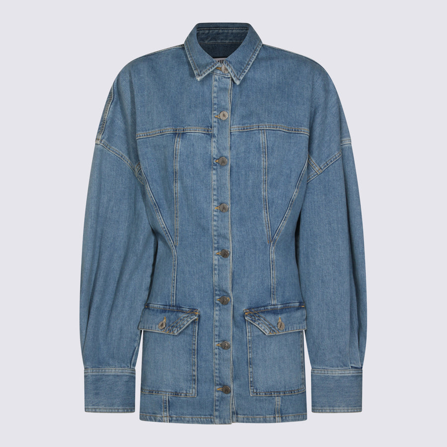 The Attico 98% Cotton jacket in blue
