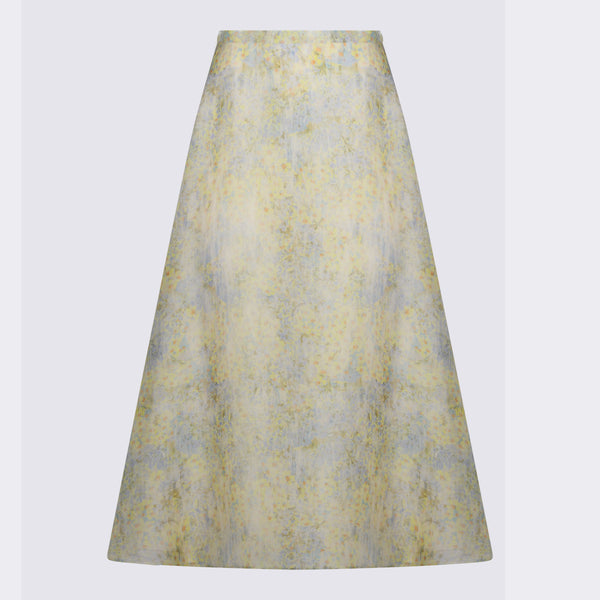 Alberta Ferretti 100% Silk skirt in yellow