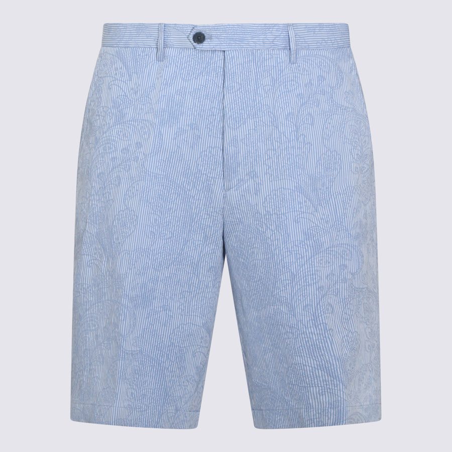 Etro 100% Cotton shorts in blue