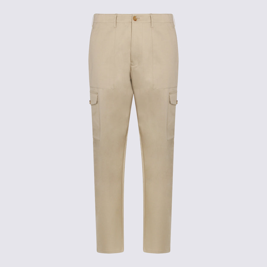 Etro 97% Cotton cargo pants in beige