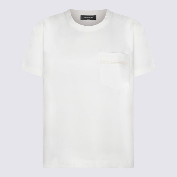 Fabiana Filippi 56% Viscose t-shirt in white
