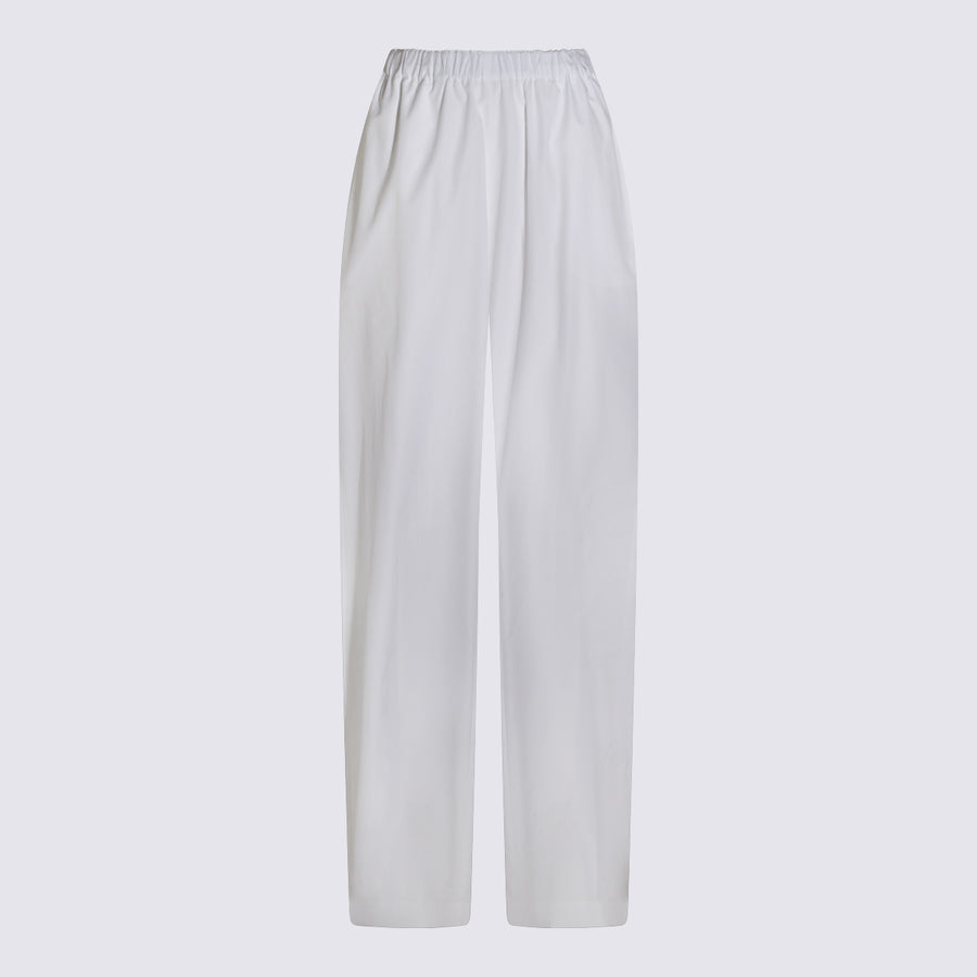 Fabiana Filippi 100% Cotton trousers in white