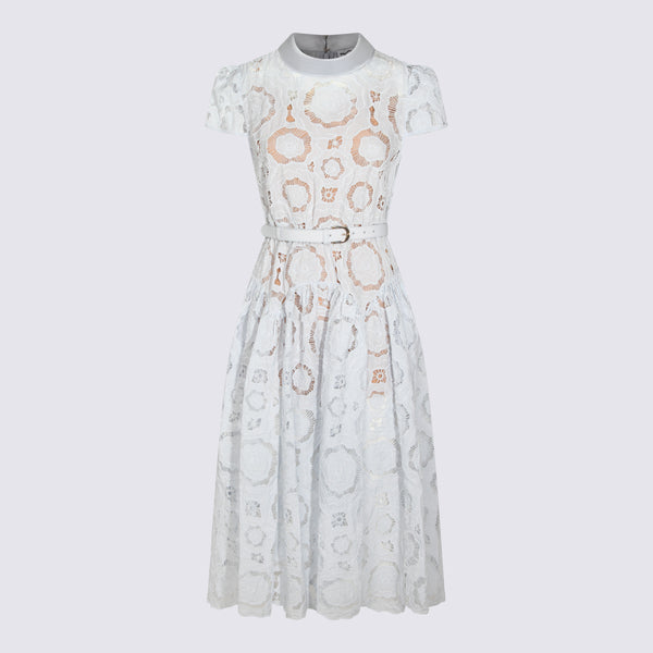 Self-Portrait 100% Polyester dress in white
