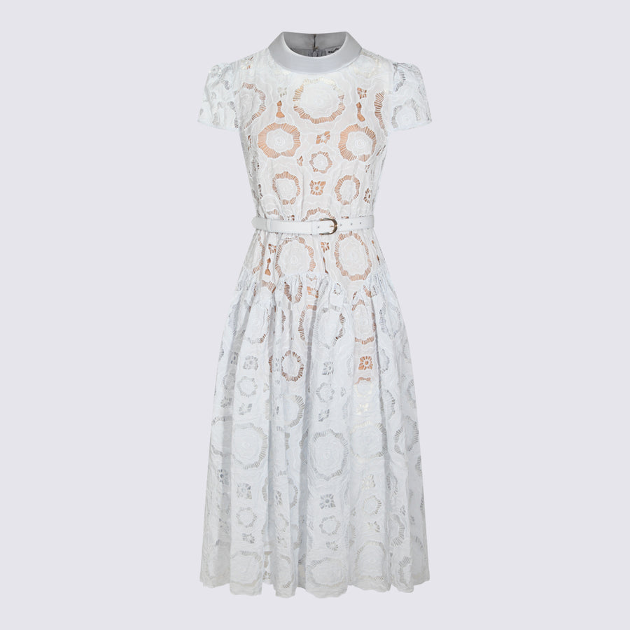 Self-Portrait 100% Polyester dress in white