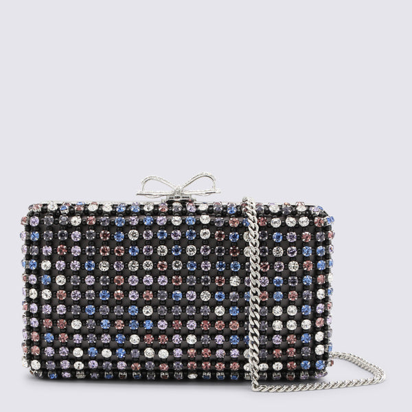 Self-Portrait 97% polyester clutch in black