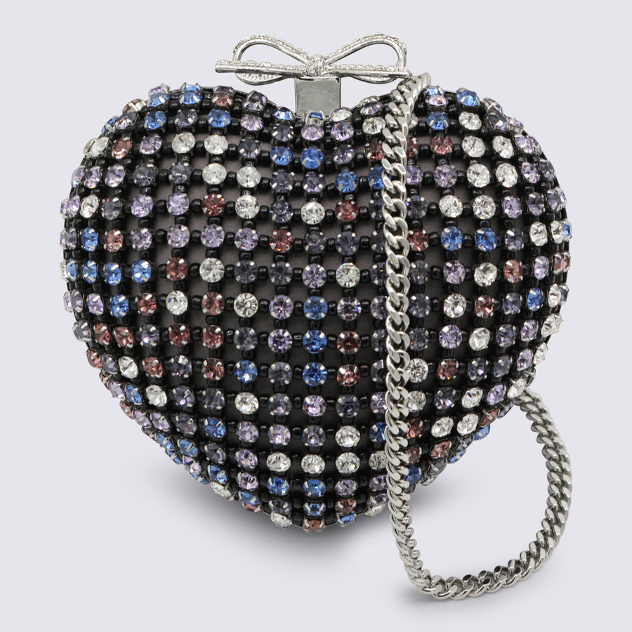Self-Portrait 97% Polyester clutch in black