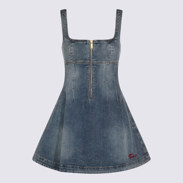 Self-Portrait 99% cotton dress in blue
