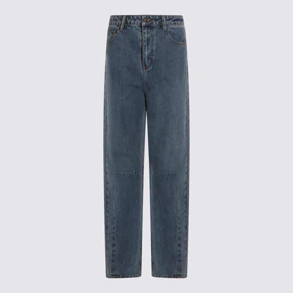 Self-Portrait 100% cotton jeans in blue