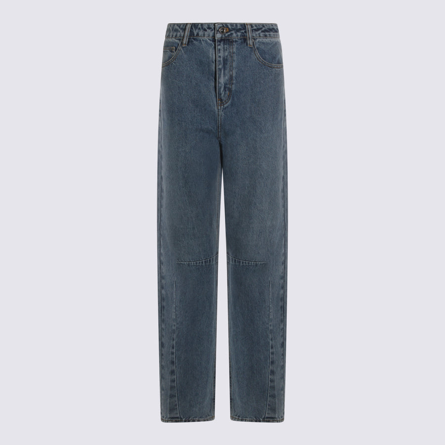 Self-Portrait 100% cotton jeans in blue
