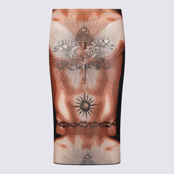 Jean Paul Gaultier 100% PA skirt in multicolor