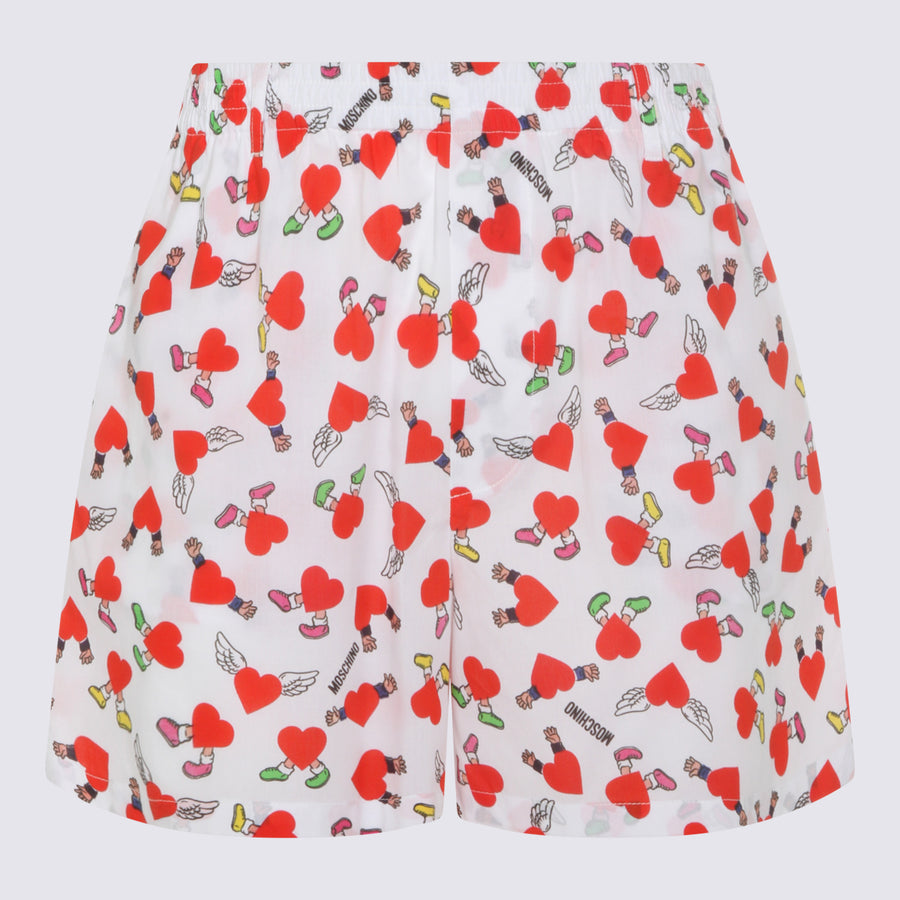 Moschino 100% Cotton shorts in white